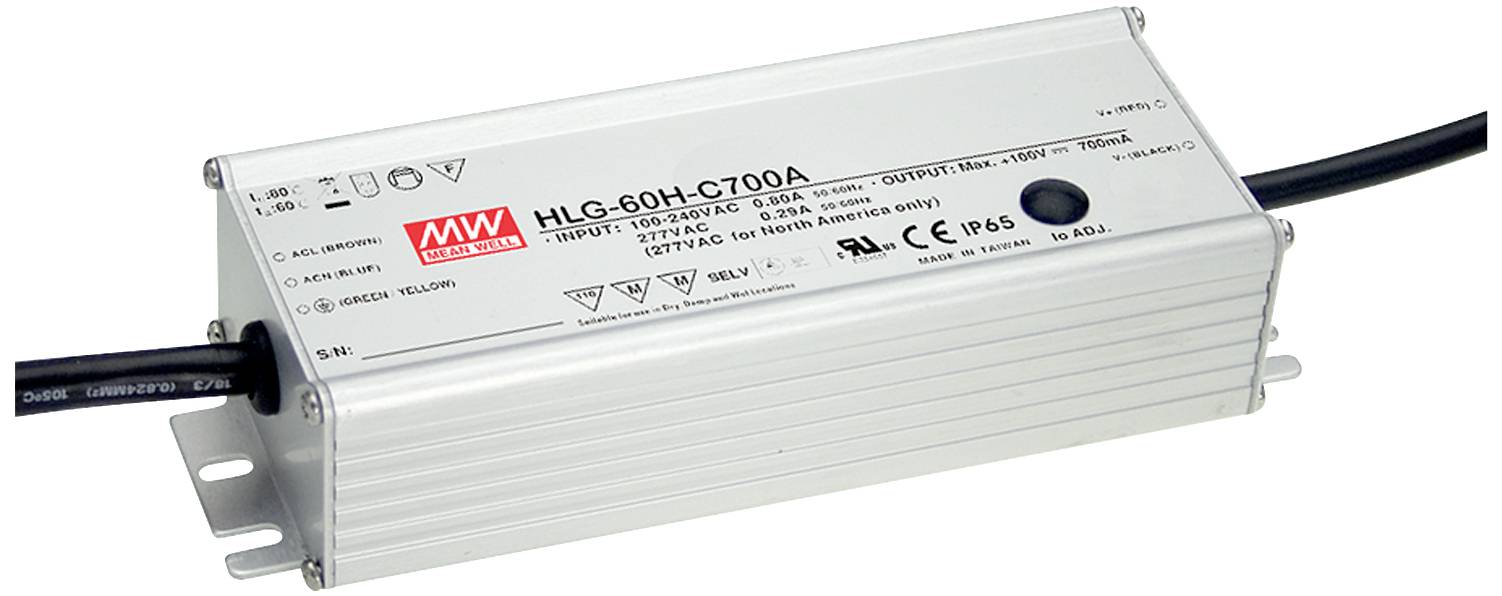 MEAN WELL LED transzformátor 70 W 700 mA 50 - 100 V Dimmelhető 1 db