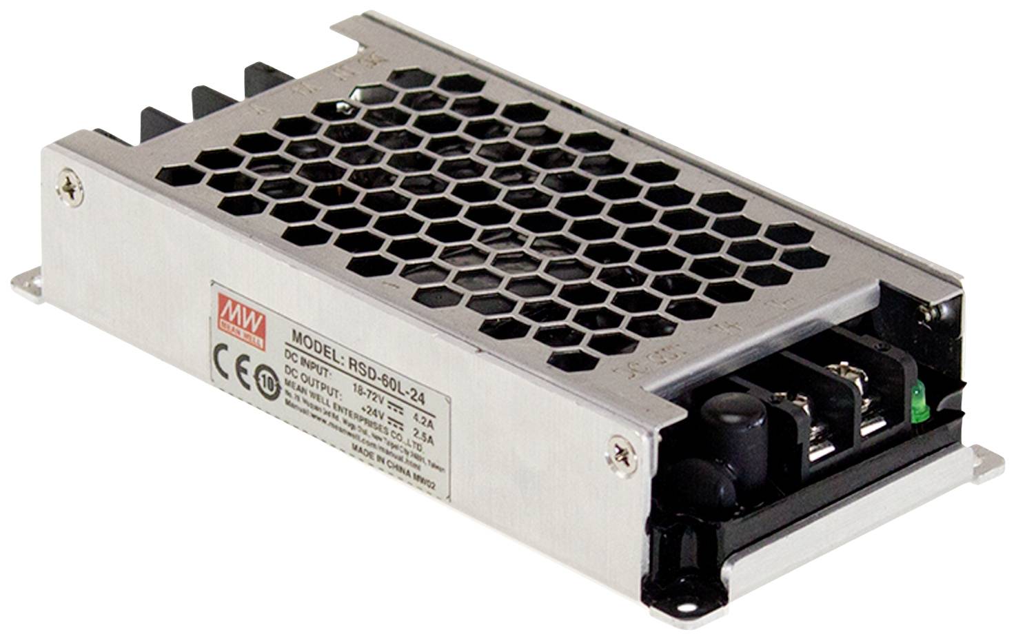 DC/DC konv. 40-160V:12V 5A 60W MEAN WELL RSD-60H-12 1 db