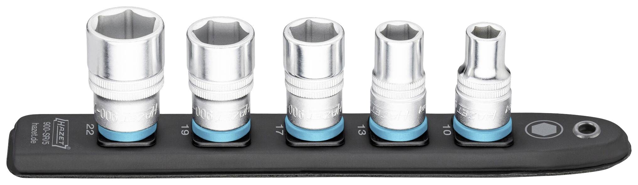 Hazet 900-SR/5 Dugaszsor 12.5 mm 1/2 5 részes Négylap, 1/2 (12,5 mm)