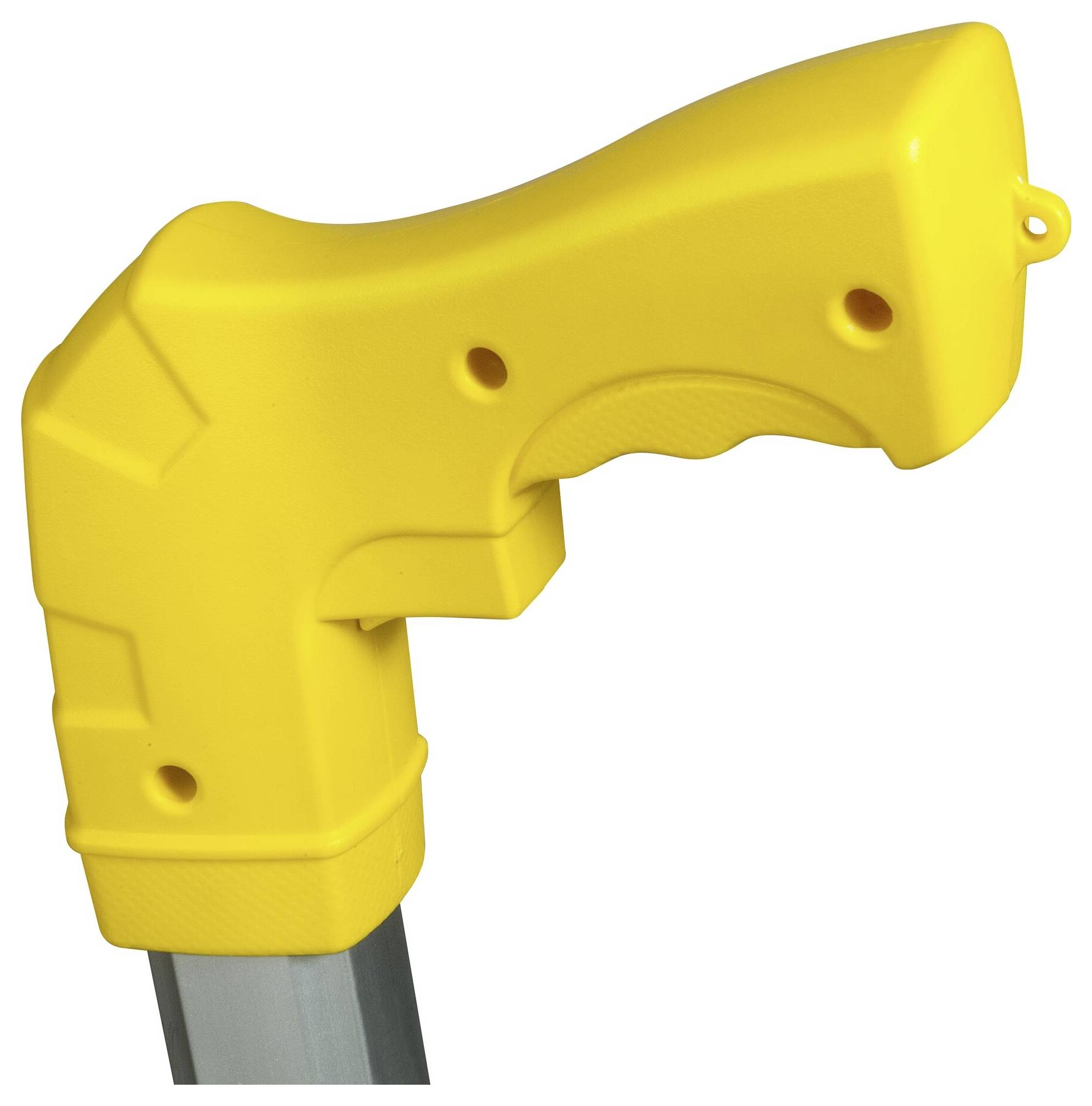 Sárga markolatú sétabot ergonomikus kialakítással és strukturált felülettel a jobb tapadás érdekében.