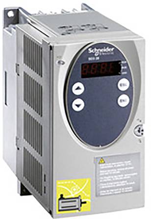 Ipari eszköz digitális kijelzővel és vezérlőgombokkal, numerikus kijelzést mutat. A Schneider Electric logó látható.