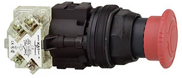Schneider Electric 9001KR16H2 Gomba nyomógomb Fém előlapi gyűrű, érintkező elemmel, reteszelhető   2 nitó, 2 záró  1 db darab
