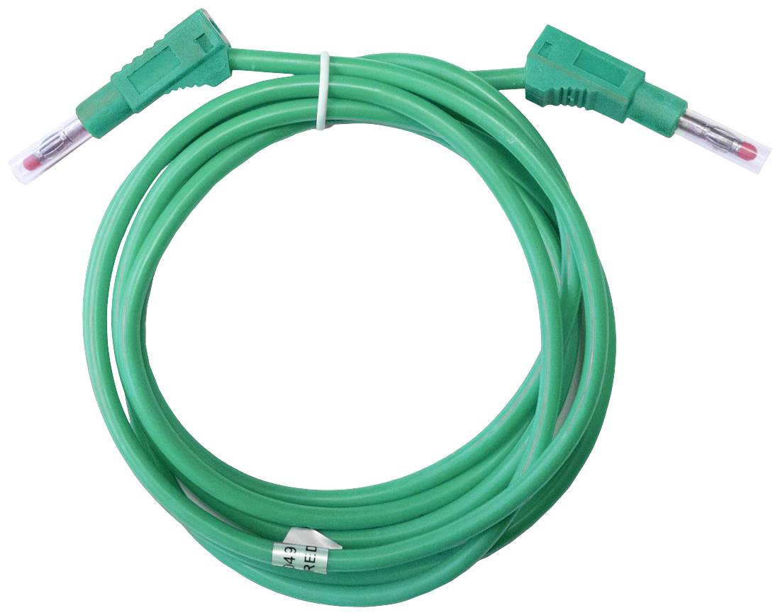 Mueller Electric BU-2323-10-79-5 Mérővezeték Banándugó, 4 mm Banándugó, 4 mm 2 m Zöld 1 db