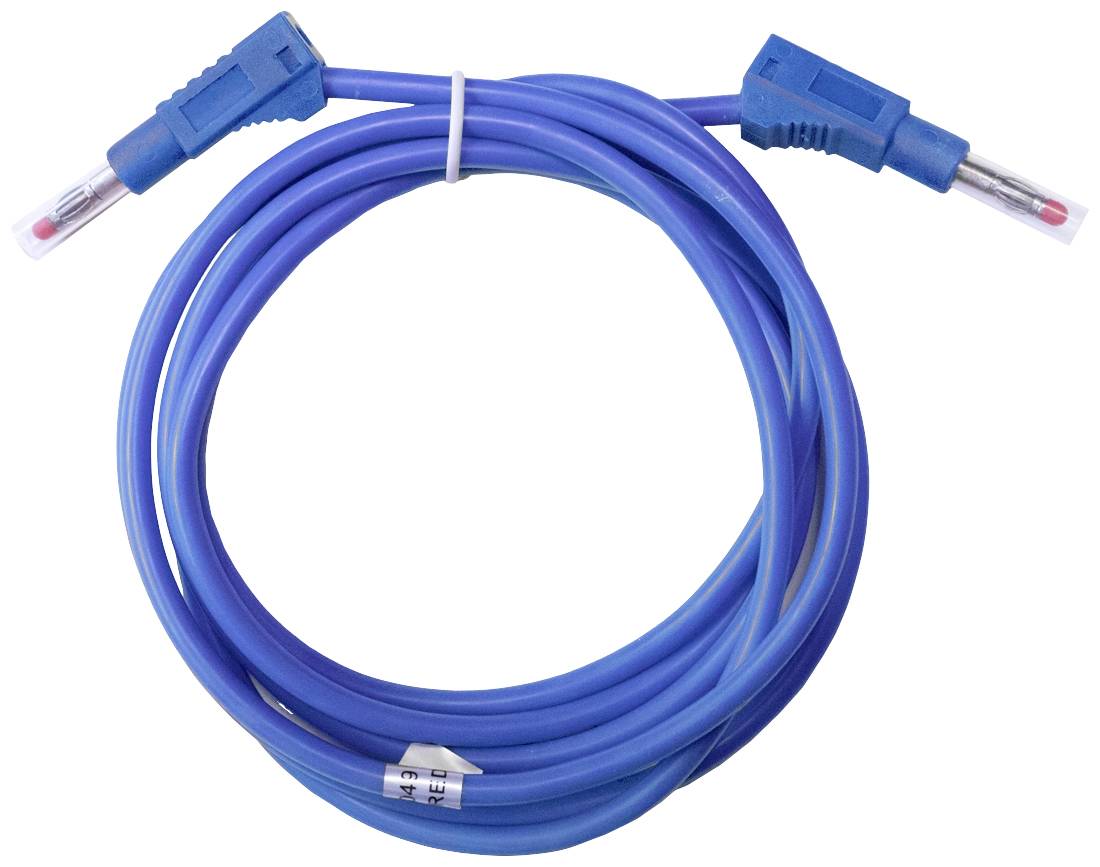 Mueller Electric BU-2323-10-79-6 Mérővezeték Banándugó, 4 mm Banándugó, 4 mm 2 m Kék 1 db