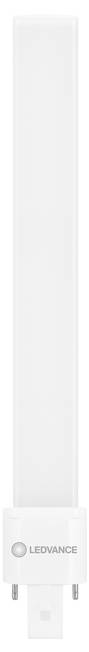 Egy hosszú, téglalap alakú, lapos kialakítású LED lámpa két fém csatlakozó dugóval, amelyen az alapnál az "LEDVANCE" márkanév szerepel.