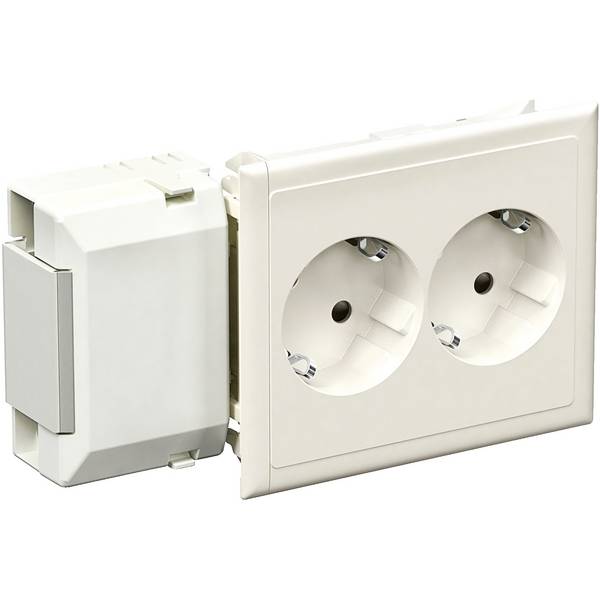 Schneider Electric 5951511 Beépíthető doboz 2 részes dugalj  1 db Fehér