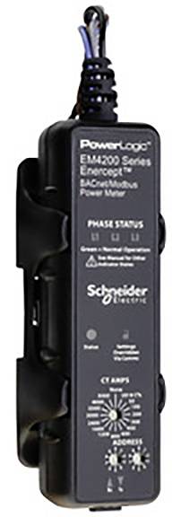 Schneider Electric teljesítménymérő egyfázisú modul fázisonkénti állapotjelzővel és áramszabályzó kijelzővel.