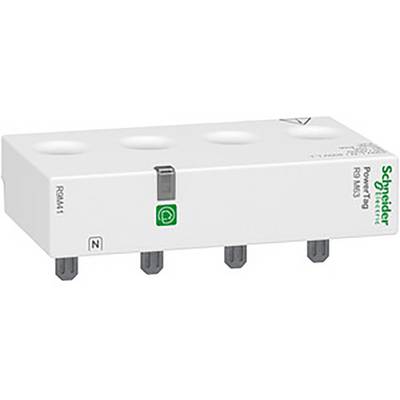 Kompakt túlfeszültségvédő zöld LED-es állapotjelzővel és több csatlakozási porttal, Schneider Electric márka.