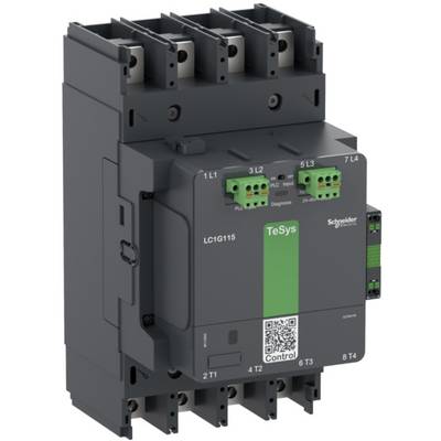 Egy Schneider Electric gyártmányú elektromos kontaktor, LC1G115 típusszámmal, előlapján csatlakozókat és ellenőrző kijelzőket mutat.