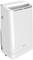 Egy fehér, hordozható klímaberendezés digitális kijelzővel a tetején. Alkalmas közepes méretű helyiségek hűtésére.