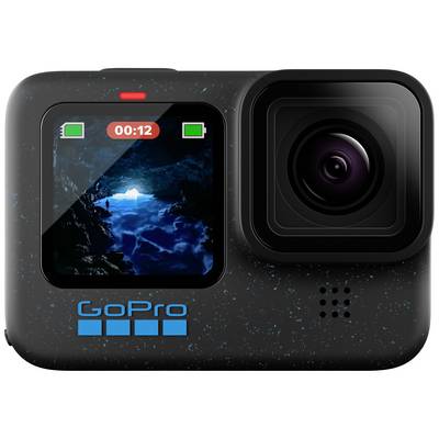 GoPro-kamera képernyőjén egy vízzel teli barlang látható. Felvétel hossza: 12 másodperc.