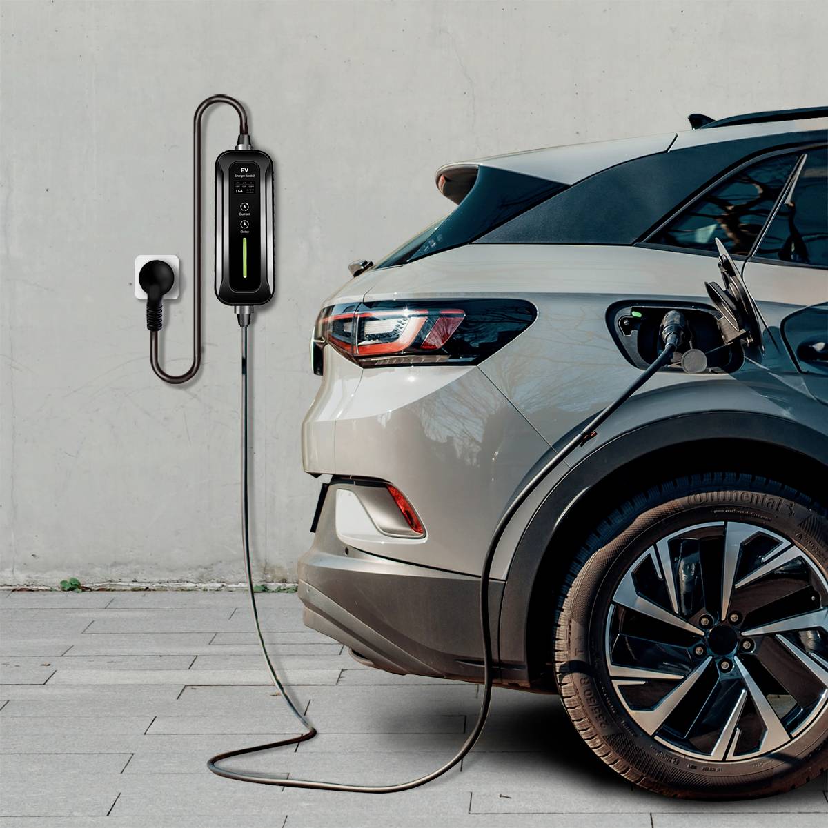 Mobil e-autó töltőállomás, CEE 7/7 - Type 2, 1 fázis, 16 A, 3,7 kW, 5 m, LogiLink EVL0100-5