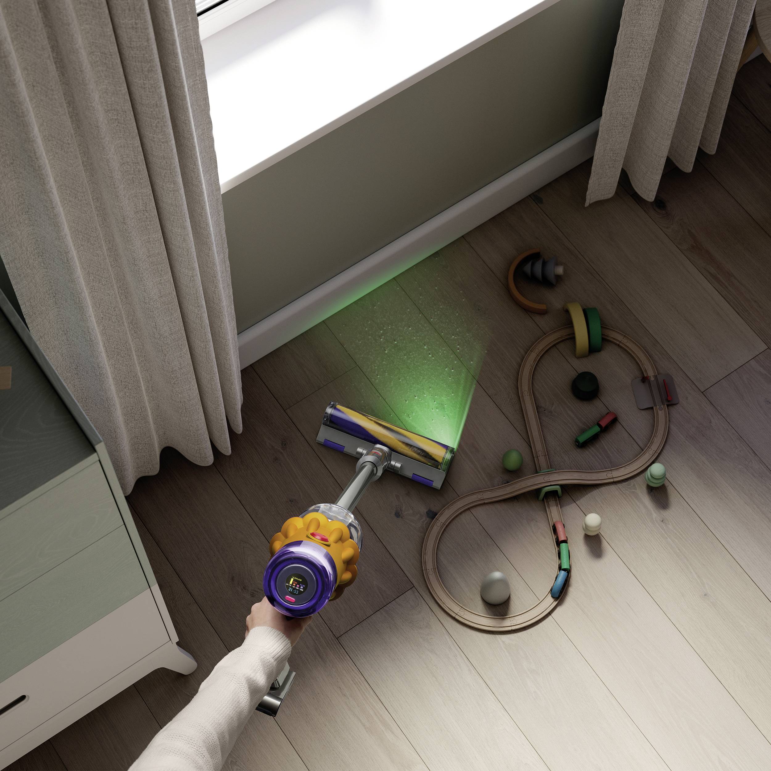 dyson V12 Detect Slim Absolute Nickel Satin 448884-01 Akkus kézi porszívó 25.2 V 230 V 545 W Motoros szívókefe-7