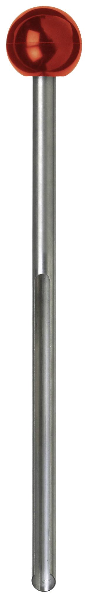 Egy piros fejű fémből készült verőkalapács, amelyet neurológiai reflexvizsgálatok során használnak.