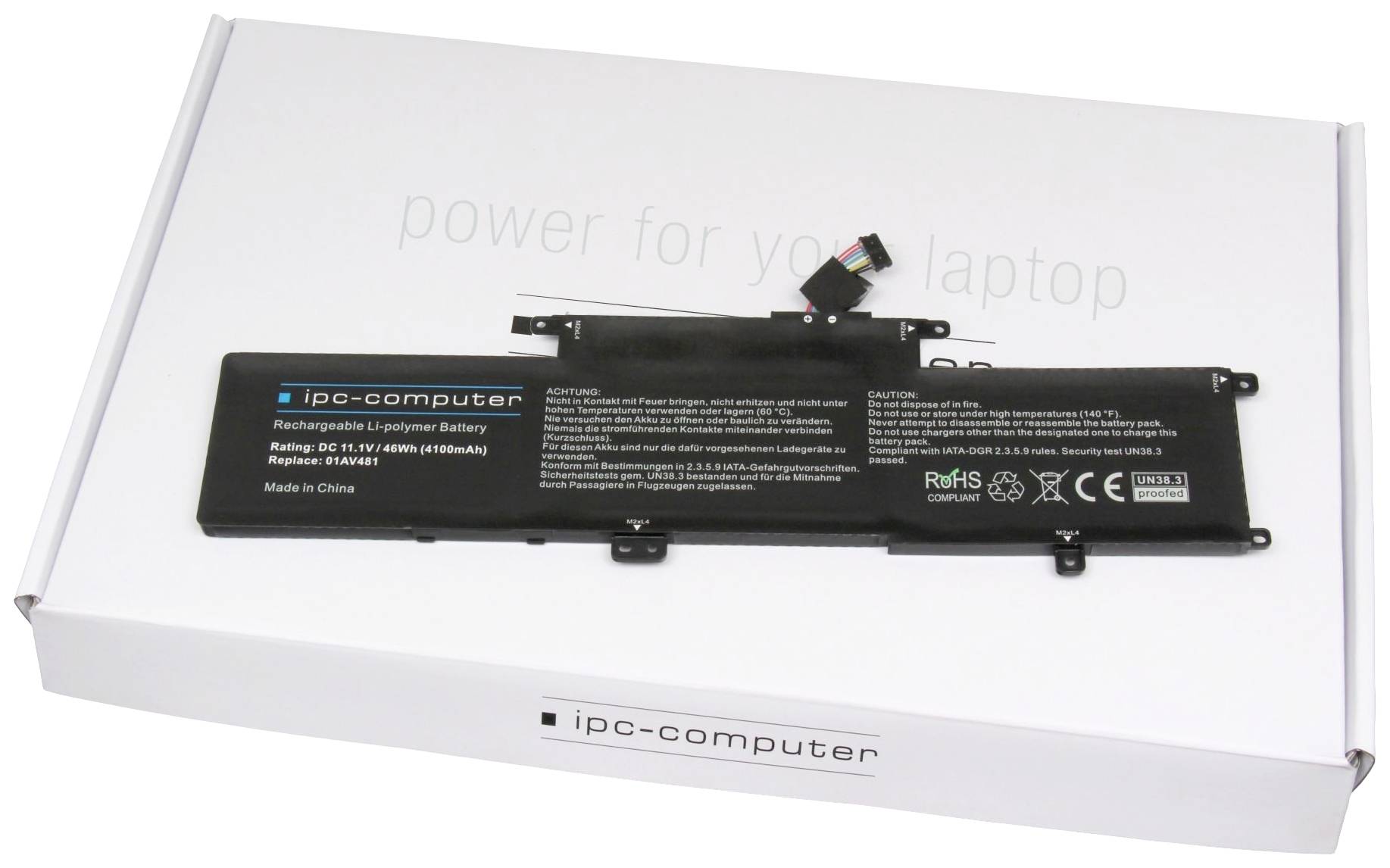ipc-computer Notebook akku 01AV481 Replace 11.1 V 4100 mAh Lenovo