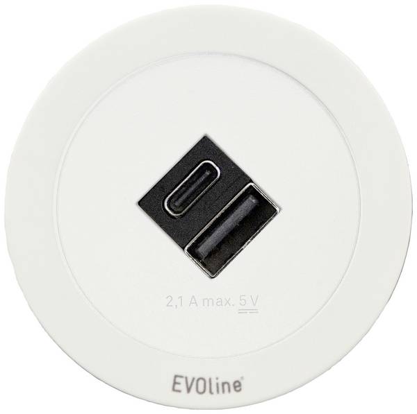 EVOline 1592 8001 6900 Asztali csatlakozómező  Fehér Védőérintkezős