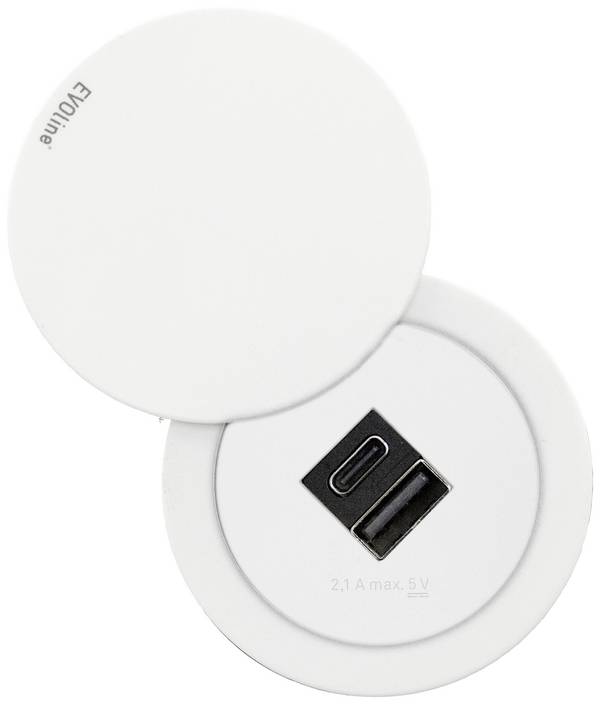 EVOline 1592 8001 9100 Asztali csatlakozómező  Fehér Védőérintkezős