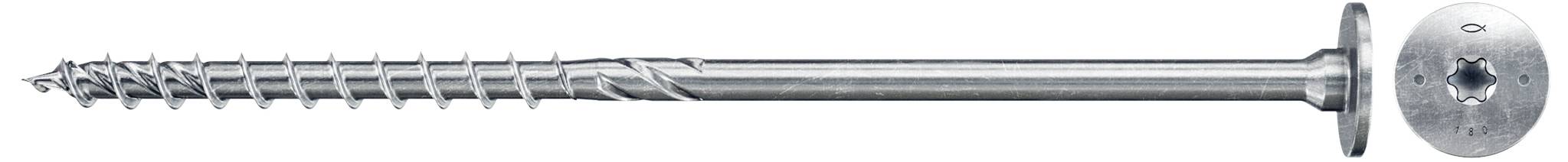 Fischer 566365 PowerFast II Süllyesztett facsavarok 8 mm 280 mm Belső négyfog Acél Galvanikusan cinkezett 50 db