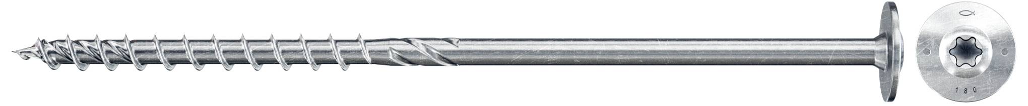 Fischer 568172 PowerFast II Tányércsavarok 8 mm 320 mm Belső négyfog Acél Galvanikusan cinkezett 50 db