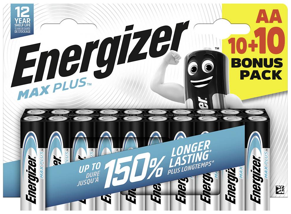 Energizer Max Plus Ceruzaelem Alkáli mangán 1.5 V 20 db