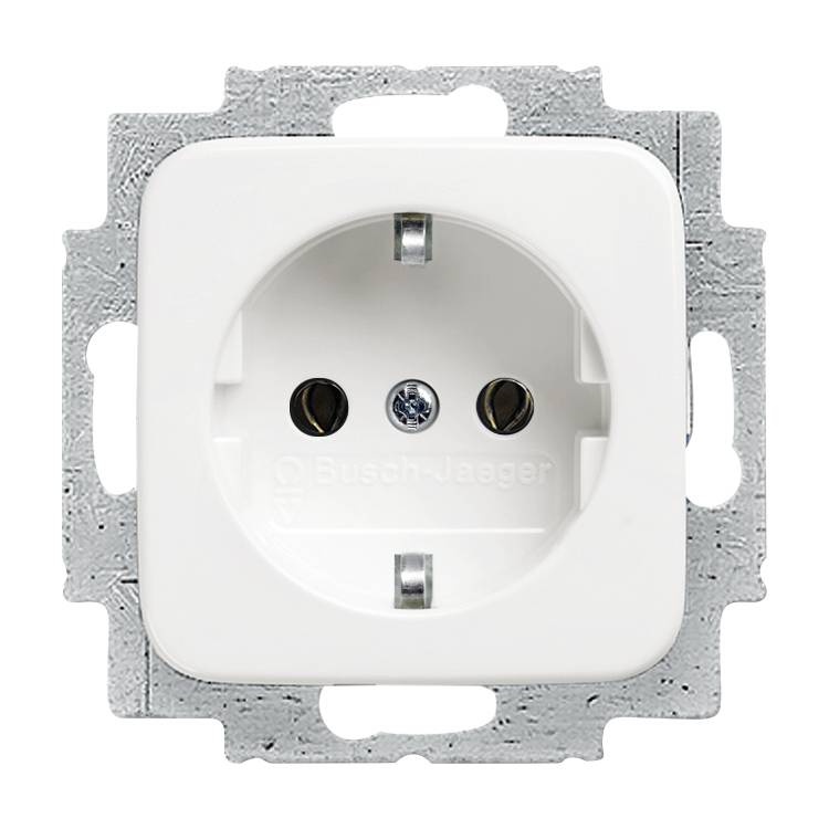 Busch-Jaeger Frutto Presa di corrente Reflex SI, Reflex SI Linear Bianco puro (RAL 9010), Bianco alpino 20 EUC-214 1 pz.