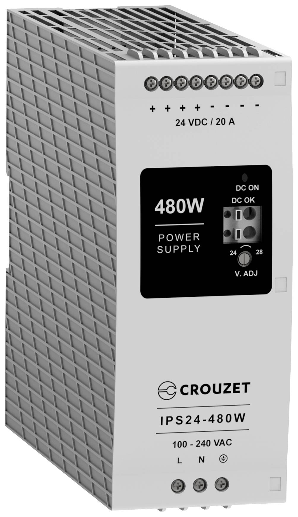 Crouzet 89452482 Ipari tápegység 24 V 20 A 480 W Tartalom, tartalmi egységek rendelésenként 1 db