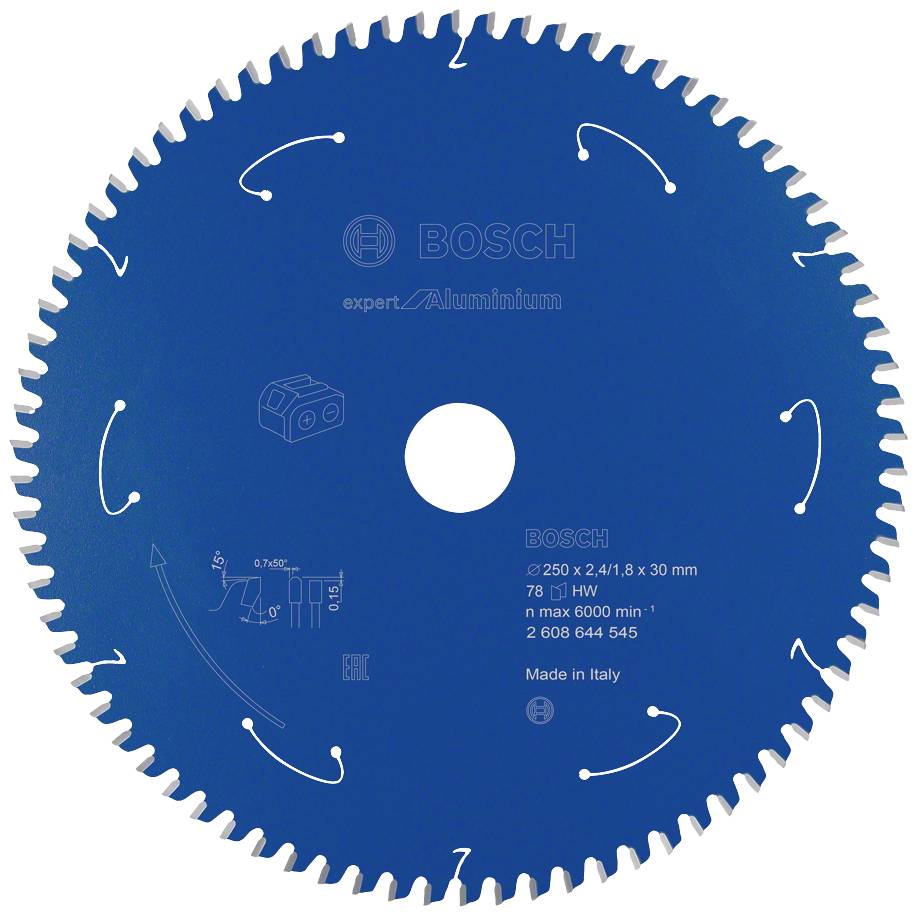 Bosch Accessories Expert for Aluminium 2608644687 Körfűrészlap 254 x 30 x 1.8 mm Fogak száma (collonként): 78 1 db