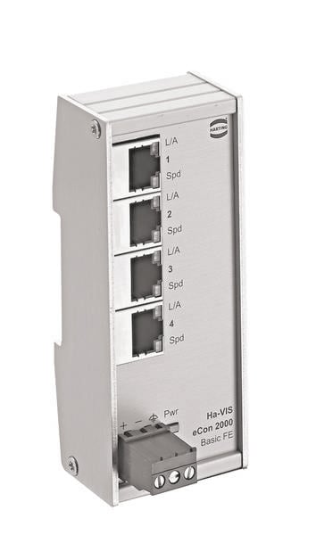 HARTING 24020040010 24 02 004 0010 Ipari Ethernet switch 100 MBit/s