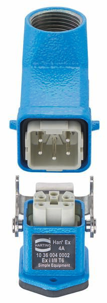HARTING 10360040002 Csatlakozó készlet Össz pólusszám: 4 + PE 1 db