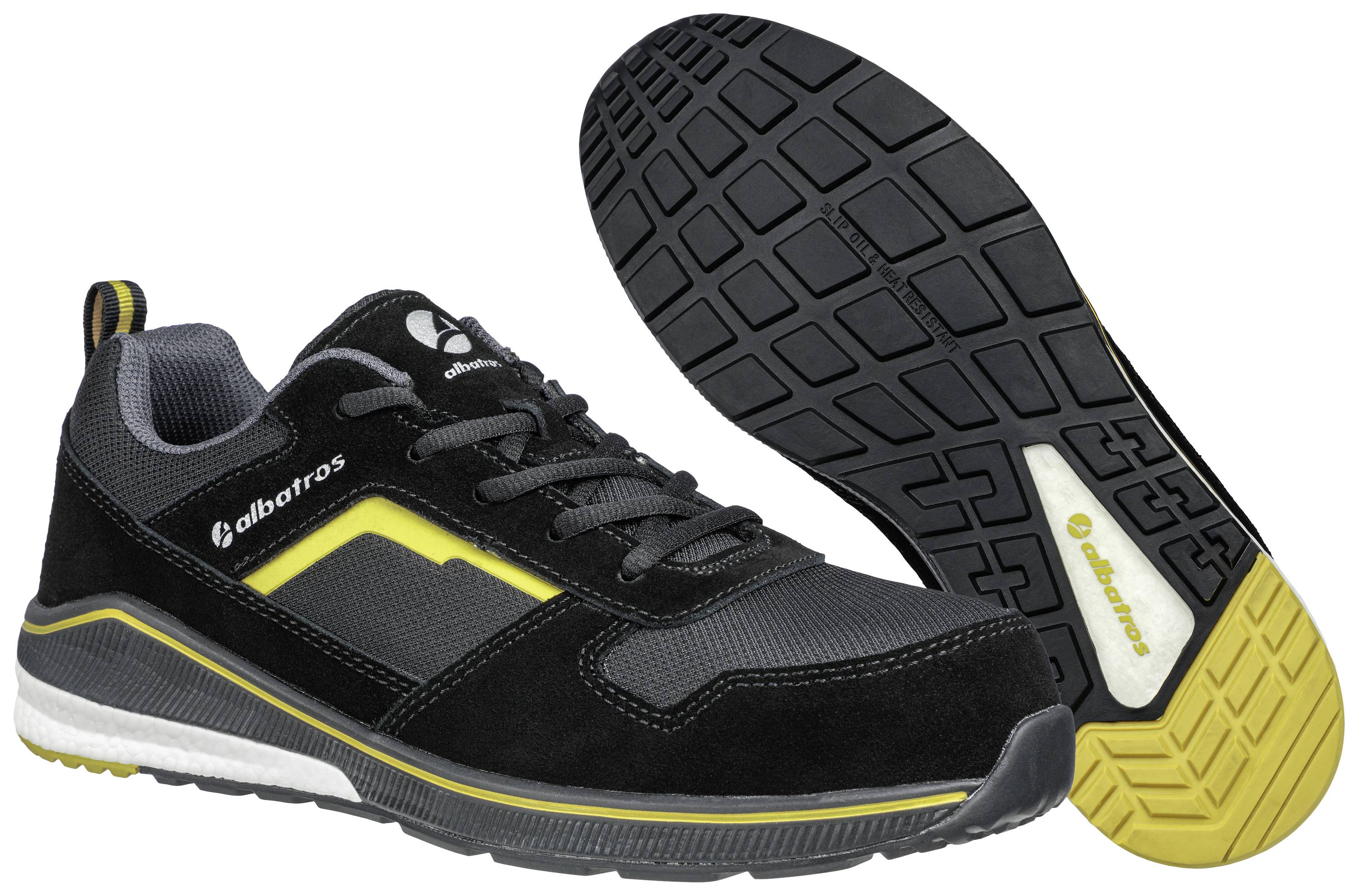 Albatros Court Black Low 647600263000046 ESD Biztonsági félcipő S3 Cipőméret (EU): 46 Fekete, Sárga 1 pár