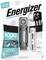 Energizer Hybrid Power zseblámpa csomagolás. Két darab elemet tartalmaz. Akár 1000 lumen fényerejű, vízálló (IPX4), 4,5 órás üzemidővel rendelkezik.