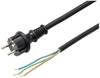 Sygonix SY-6029114 Csatlakozókábel Áram Fekete 10.00 m