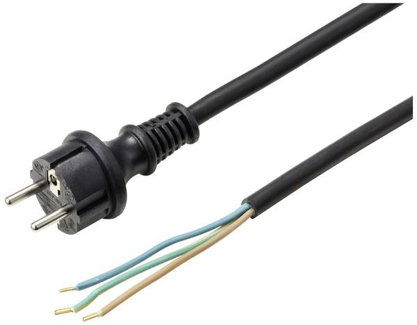 Sygonix SY-6029112 Csatlakozókábel Áram  Fekete 4.50 m