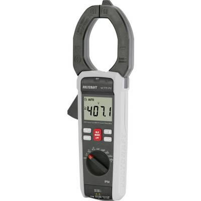 Egy digitális lakatfogós multiméter, amelynek LCD kijelzőjén '407,1' érték látható, forgókapcsolóval és mérési funkciókat kiválasztó gombokkal.