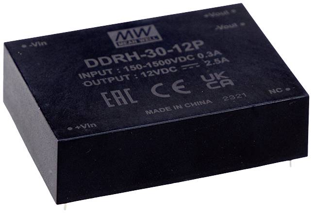 MEAN WELL DDRH-30-48P DC/DC feszültségváltó, nyák 48 V/DC Kimenetek száma:1 x Tartalom, tartalmi egységek rendelésenként 1 db