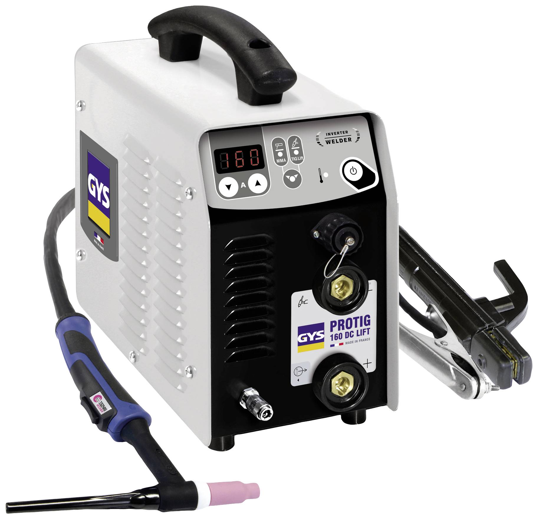 GYS PROTIG 160 DC LIFT Hegesztő inverter 20 - 160 A Tartozékokkal