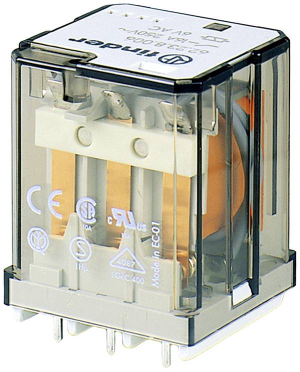 Finder 62.23.8.230.4300 Nyák relé 230 V/AC 16 A 3 záró 1 db