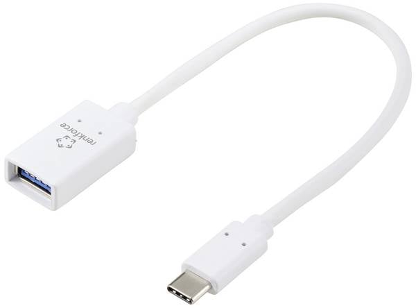 Renkforce USB-C® Átalakító [1x USB-C® 5Gbps - 1x USB 3.2 Gen 1 A alj]  0.20 m sodort érpár