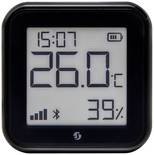 Shelly H&T Gen 3 Matte Black Vezeték nélküli hőmérséklet- és légnedvesség érzékelő Bluetooth, Wi-Fi