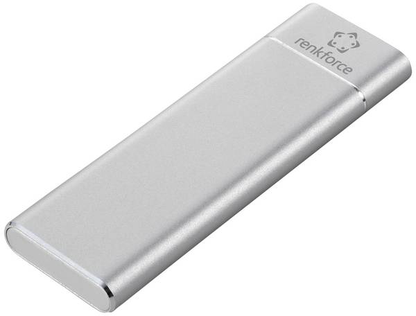Renkforce RF-HDE-100 M.2 SSD ház USB-C® (USB 3.2 Gen 2) 10 GBit/s M.2 PCIe NVMe 2230, 2242, 2260, 2280 RF-6058280