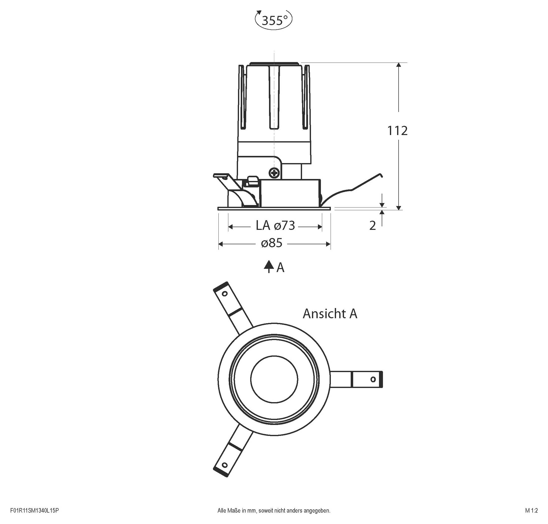 EVN F01R11SM1340L15P F01R11SM1340L15P LED-es mennyezeti fényszóró LED Fixen beépített LED-es-2