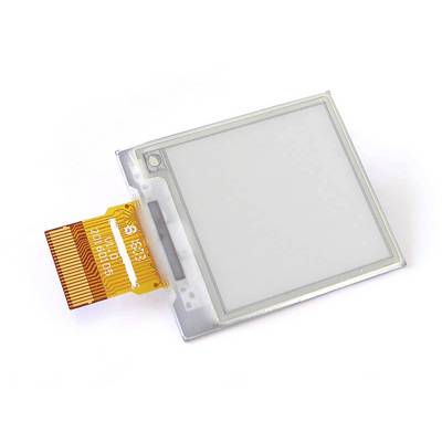 Egy téglalapformájú e-ink kijelző flexibilis kábellel, amely energiatakarékos alkalmazásokhoz, például e-könyv olvasókhoz alkalmas.