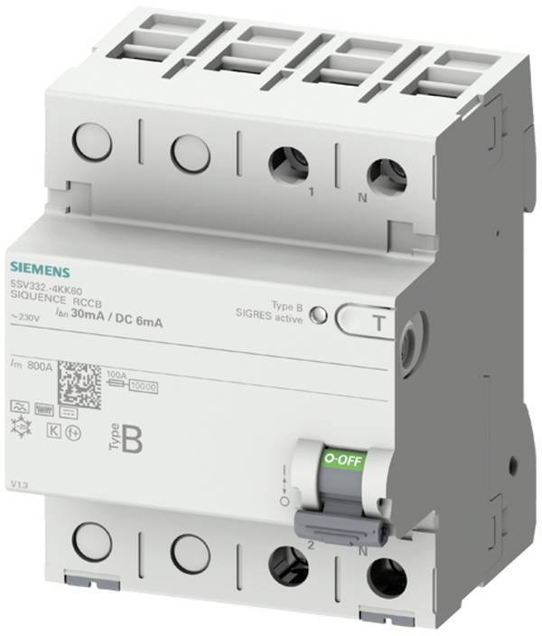 Siemens 5SV33224KK60 5SV3322-4KK60 Hibaáram védőkapcsoló  B     0.03 A