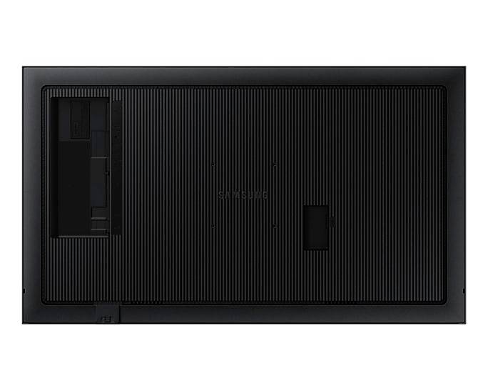 A fekete televízió hátulja, általában téglalap alakú szellőzőnyílásokkal. Bal felső sarkában csatlakozók találhatók.