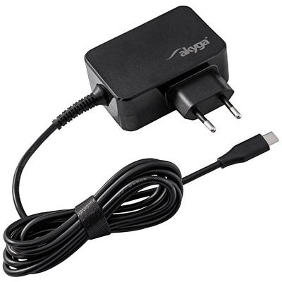 Fekete töltő Euro-dugvillával és levehető USB-C kábellel, elektronikus eszközökhöz alkalmas.