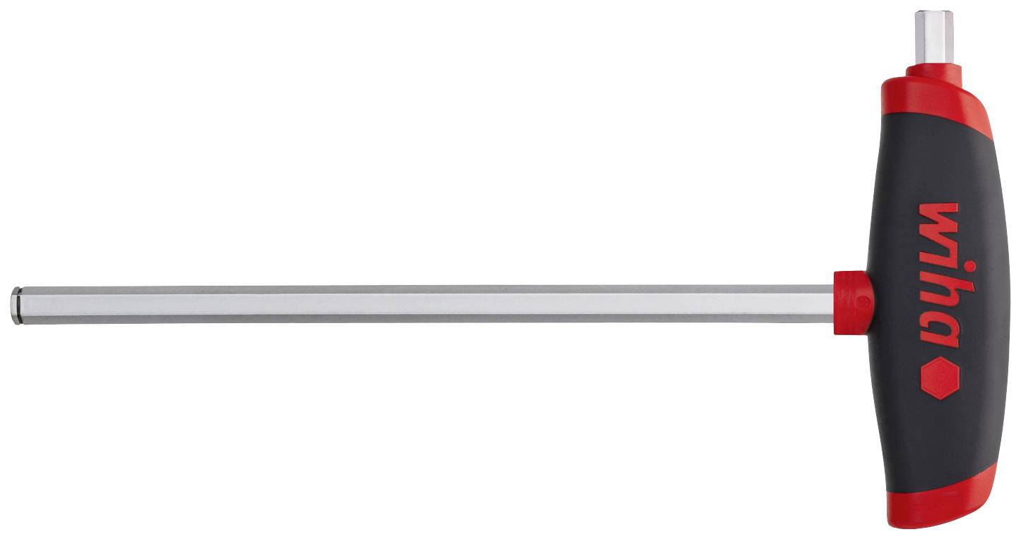 Wiha 6-Kant-Stiftschlüssel T-Griff 8x200mm Seitenabtrieb+mRing Hatlap kulcs Kulcsszélesség: 8 mm Penge hossz: 17 mm Méret, hossz: 200 mm