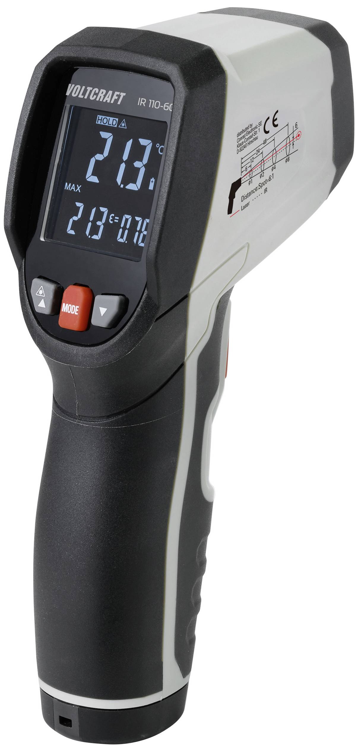 VOLTCRAFT IR 110-6C Precíziós infra hőmérő Optika 6:1 0 - 110 °C