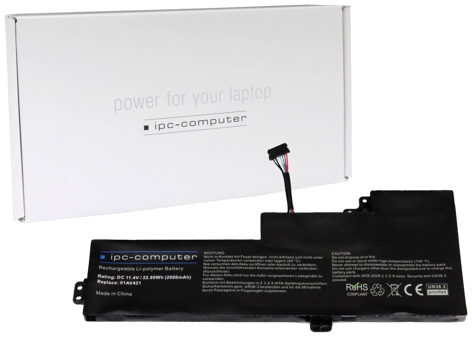 ipc-computer Notebook akku 01AV421 REPLACE 11.4 V 2000 mAh Lenovo