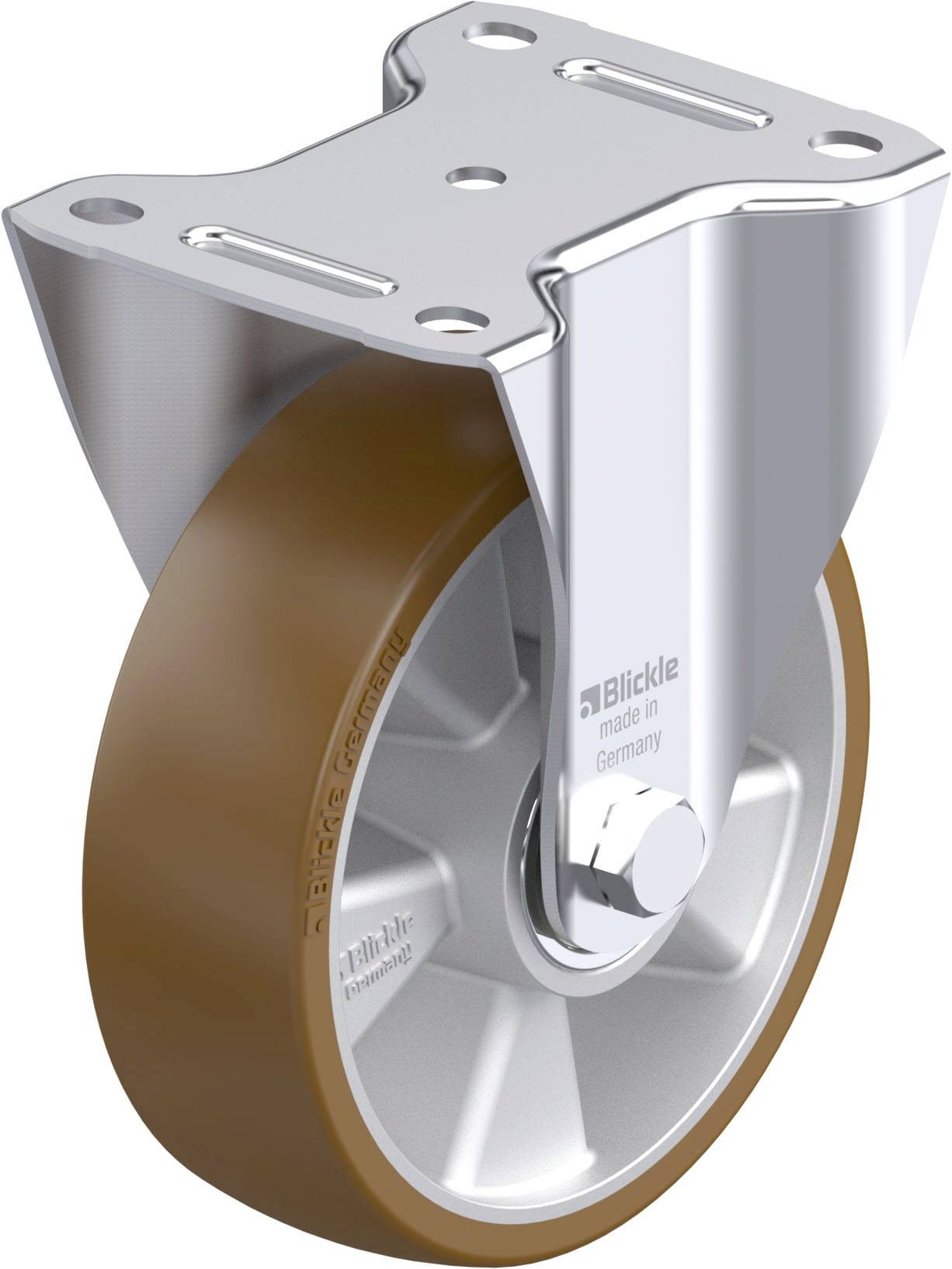 Blickle 915939 B-ALB 160K Acéllemez rögzített görgő KerékØ: 160 mm Teherbírás (max.): 400 kg 1 db