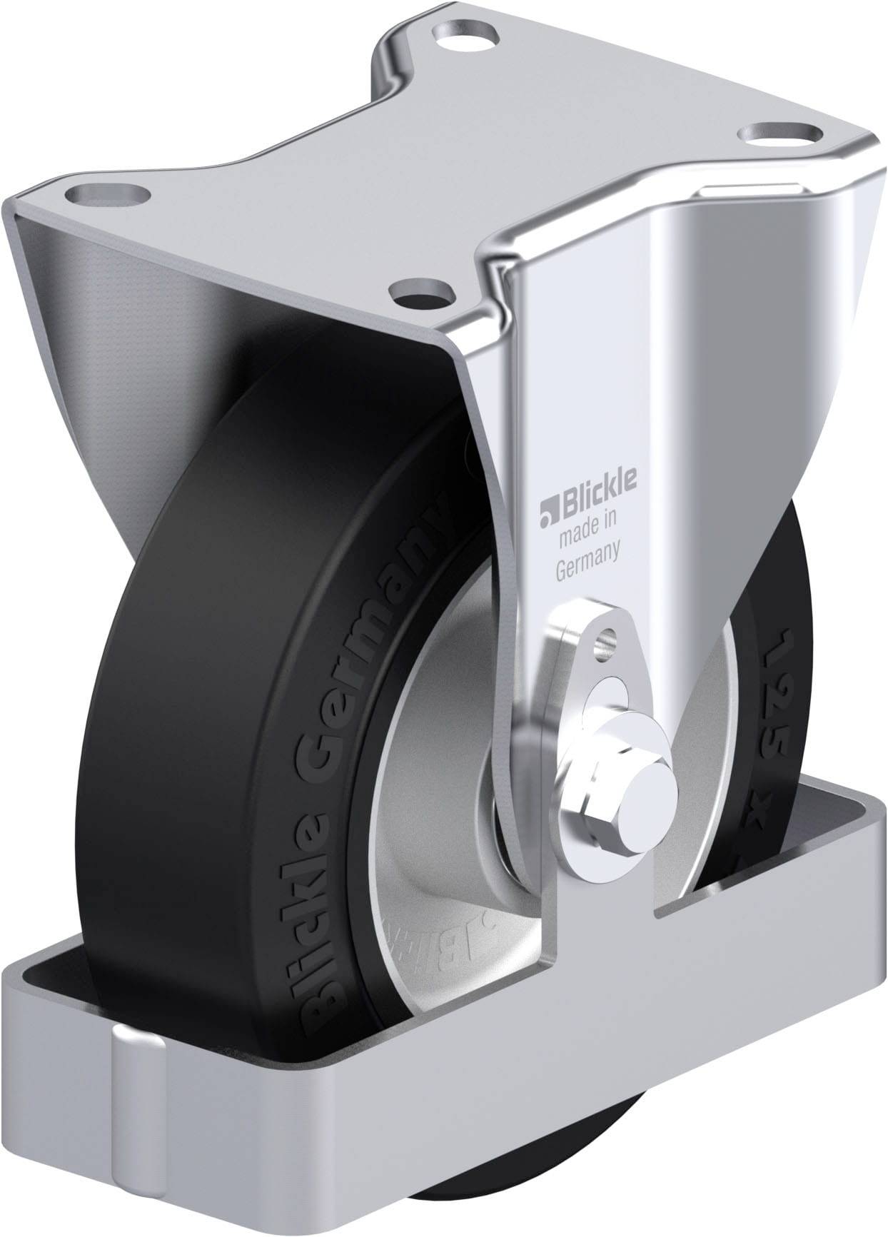 Blickle 913828 B-ALEV 125K-FS Acéllemez rögzített görgő KerékØ: 125 mm Teherbírás (max.): 250 kg 1 db